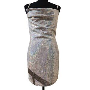Versace COCKTAIL EVENING WEDDING RUNWAY BEADED COUTURE SILVER MULTICOLOR GOWN DR